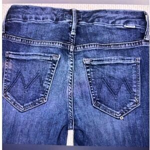 Mother The Looker Ankle Fray Skinny Jeans in Girl Crush Wash Sz 24